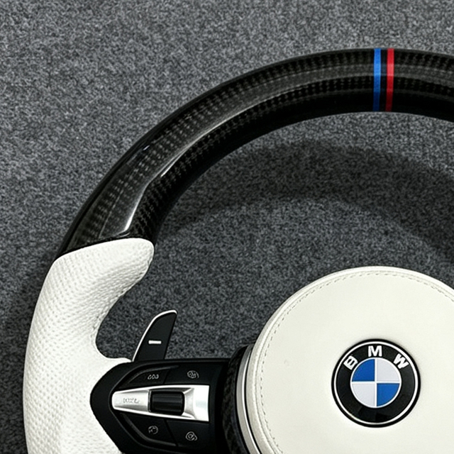 Carbon Fiber M Sport Steering Wheel Modification Suitable For BMW F01 F06 F10 F11 F15 F20 F21 F22 F30 F31 F32 F34 F36 F80 F82