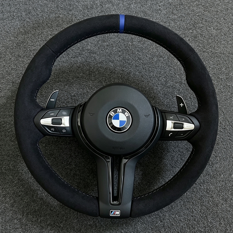 BMW F Series F10 F30 340i 535i F32 F20 F36 F22 F15 F80 M3 F01 F16 F39 F50 F31 M5 E90 E71 E70 Alcantara Leather Steering Wheel