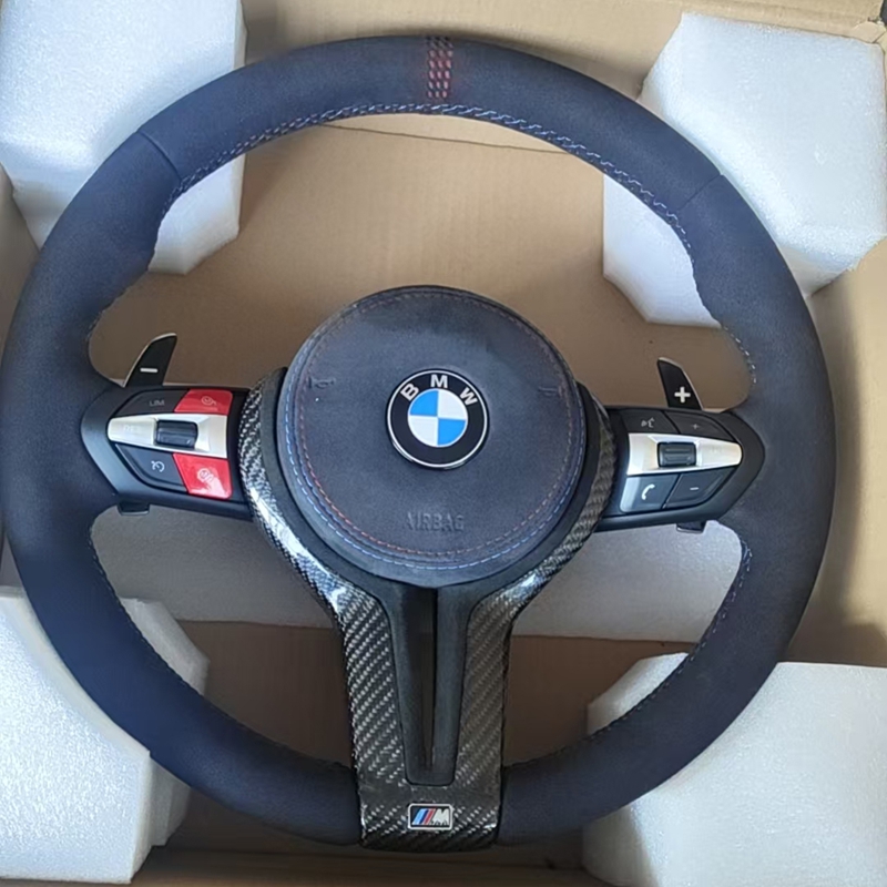 Suitable for BMW M5 F10 F11 F06 F07 F12 F13 F01 M3 F30 LED lights Carbon fiber steering wheel M Sport steering wheel