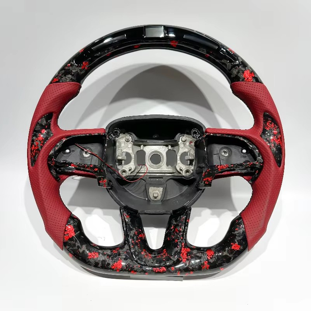 Will LED Car Tuning Forged Carbon Fiber Steering Wheel for Dodge Challenger SRT Charger Hellcat Grand Cherokee Automotive