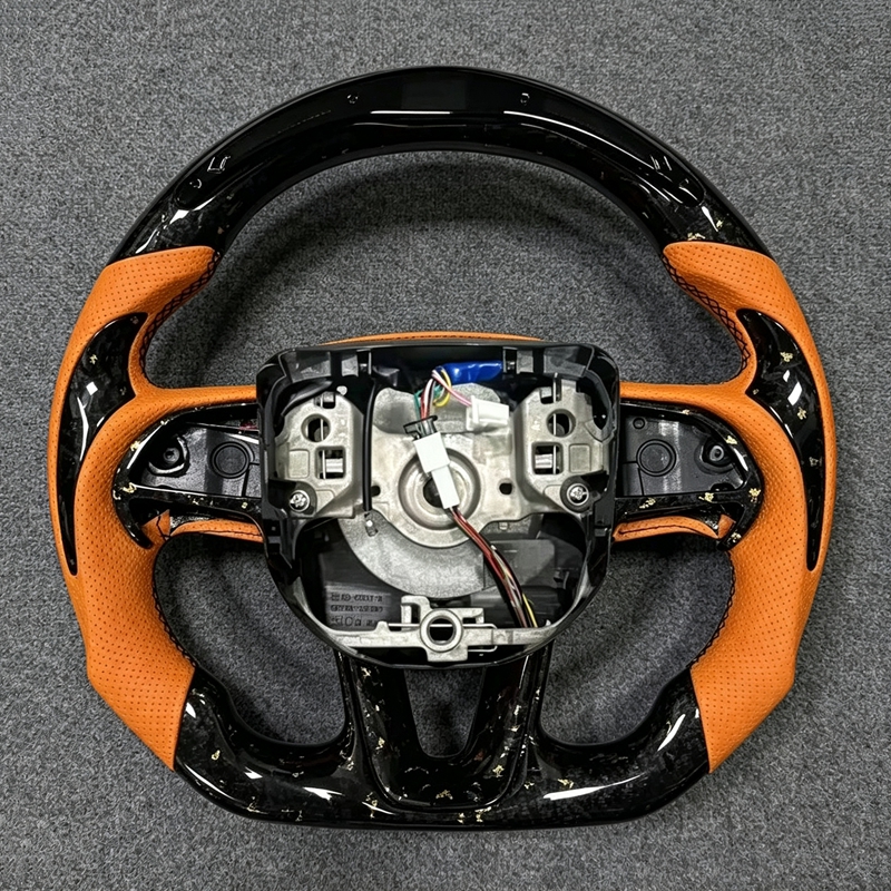 Custom LED Forged Carbon Fiber Steering Wheel for Dodge Charger for Jeep Grand Cherokee SRT Models Hellcat