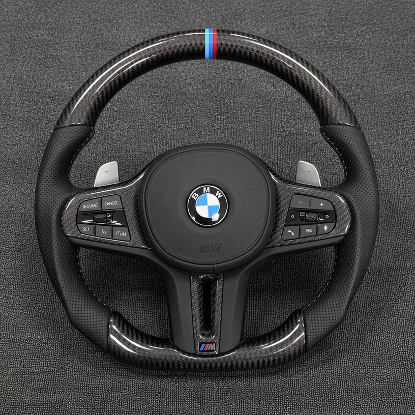 Custom Perforated Nappa Leather Real Carbon Fiber LED Steering Wheel for BMW Z4 G29 2019–2026 -JIONX