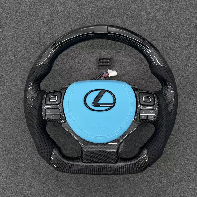Carbon Fiber And Genuine Leather Steering Wheel for Lexus CT ES IS LX NX RC And RX Models