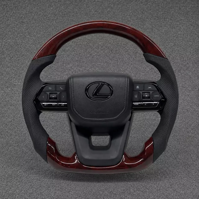 Walnut And Leather Three-spoke Steering Wheel Suitable for The Full Lexus Model Range