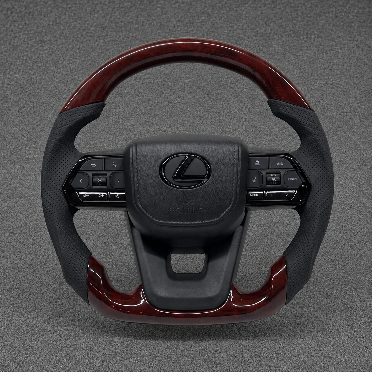 Walnut And Leather Three-spoke Steering Wheel Suitable for The Full Lexus Model Range