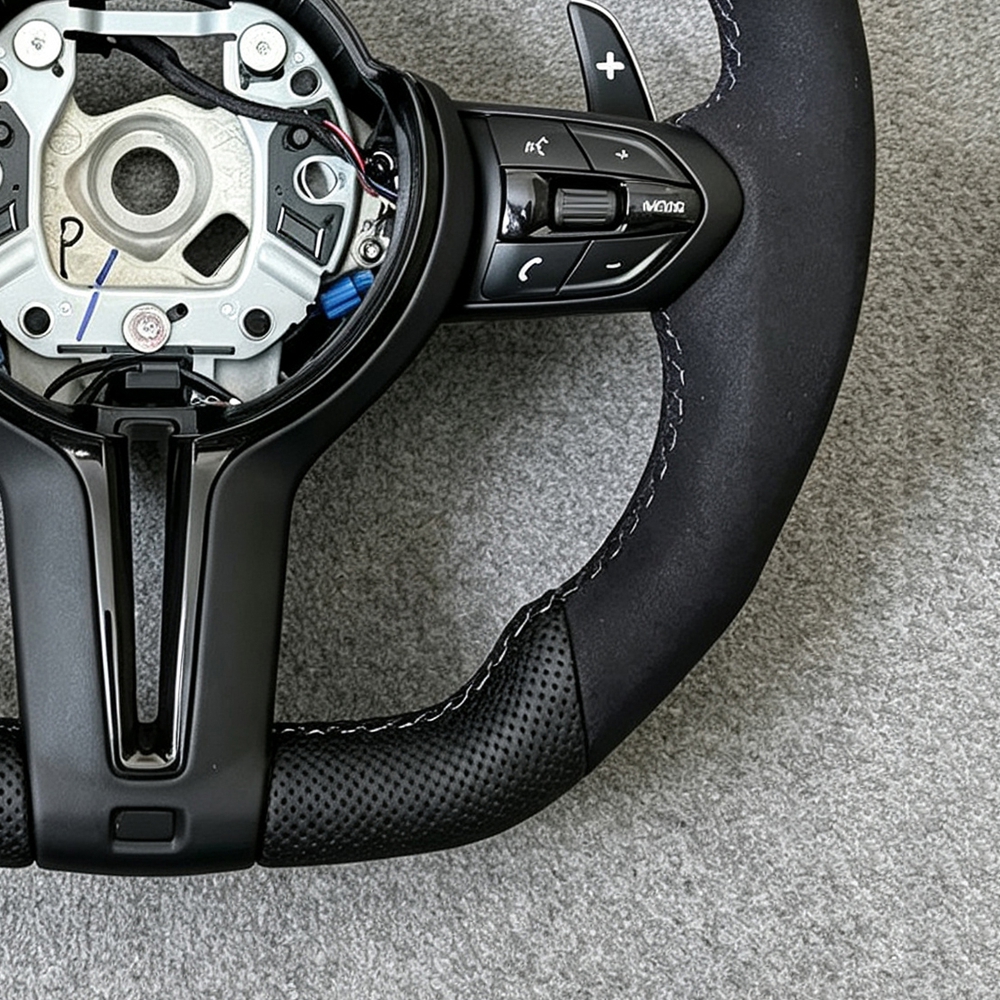 M Sport Steering Wheel Upgrade Full Leather BMW F20 F10 F30 F36 F25 F01 F48 E90 E87 E70 With Paddle Shifter Car Accessories