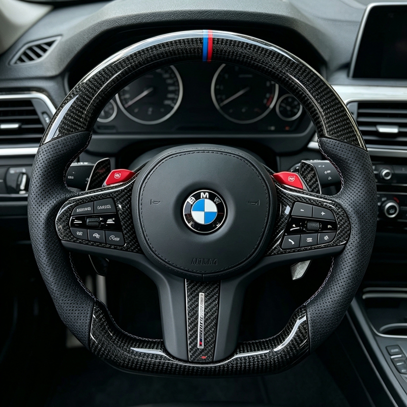 Carbon Fiber BMW Steering Wheel for G01 G02 G05 G06 G09 G11 G12 G15 G20 G22 G28 G29 G30 G80 G82 F40 F90 Car Accessories