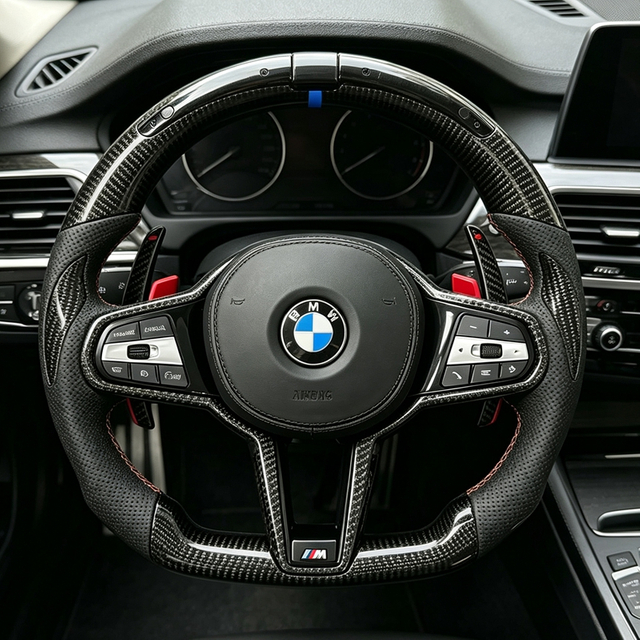 Customized for BMW G20 G30 G21 G22 G23 3 Series 320i 325i 330i 2019 2020 2023 Carbon Fiber LED Steering Wheel