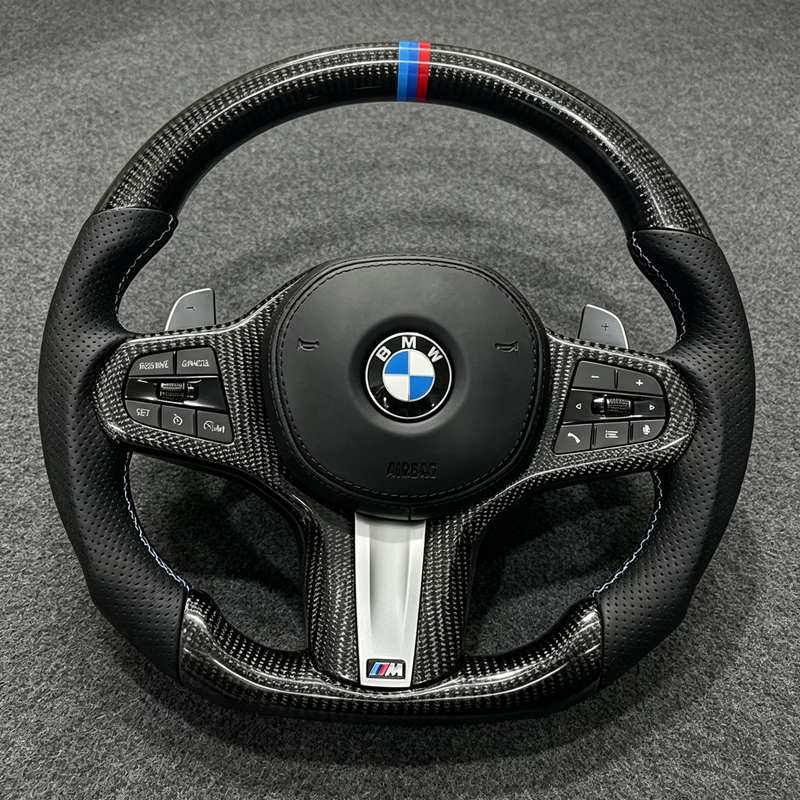 Custom Steering Wheel for BMW G20 G28 G30 G38 G80 G82 M3 320i 330i 330e 340i 540i Forged Carbon Sports Car Steering Wheel LED