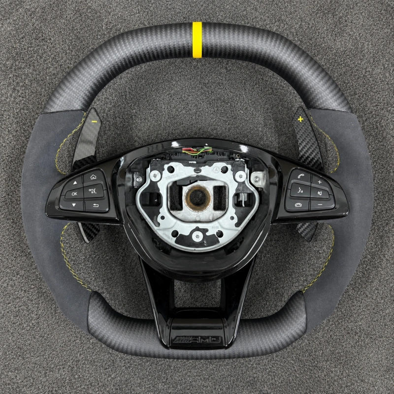 Carbon Fiber Steering Wheel for Mercedes-Benz A B C E G S CLS CLA GLA GLB GLK GLC GLE GLS SLS SLK SLC SL GL ML R And AMG GT Models