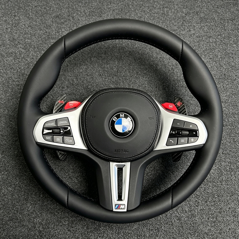 For BMW G Series G11 G12 G20 G30 M3 G80 M4 G82 X3 G01 X4 G02 X5 G05 X6 G06 Car Steering Wheel Leather Upgrade With ACC Customized