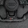RS badge forged carbon fiber bottom trim Audi custom steering wheel