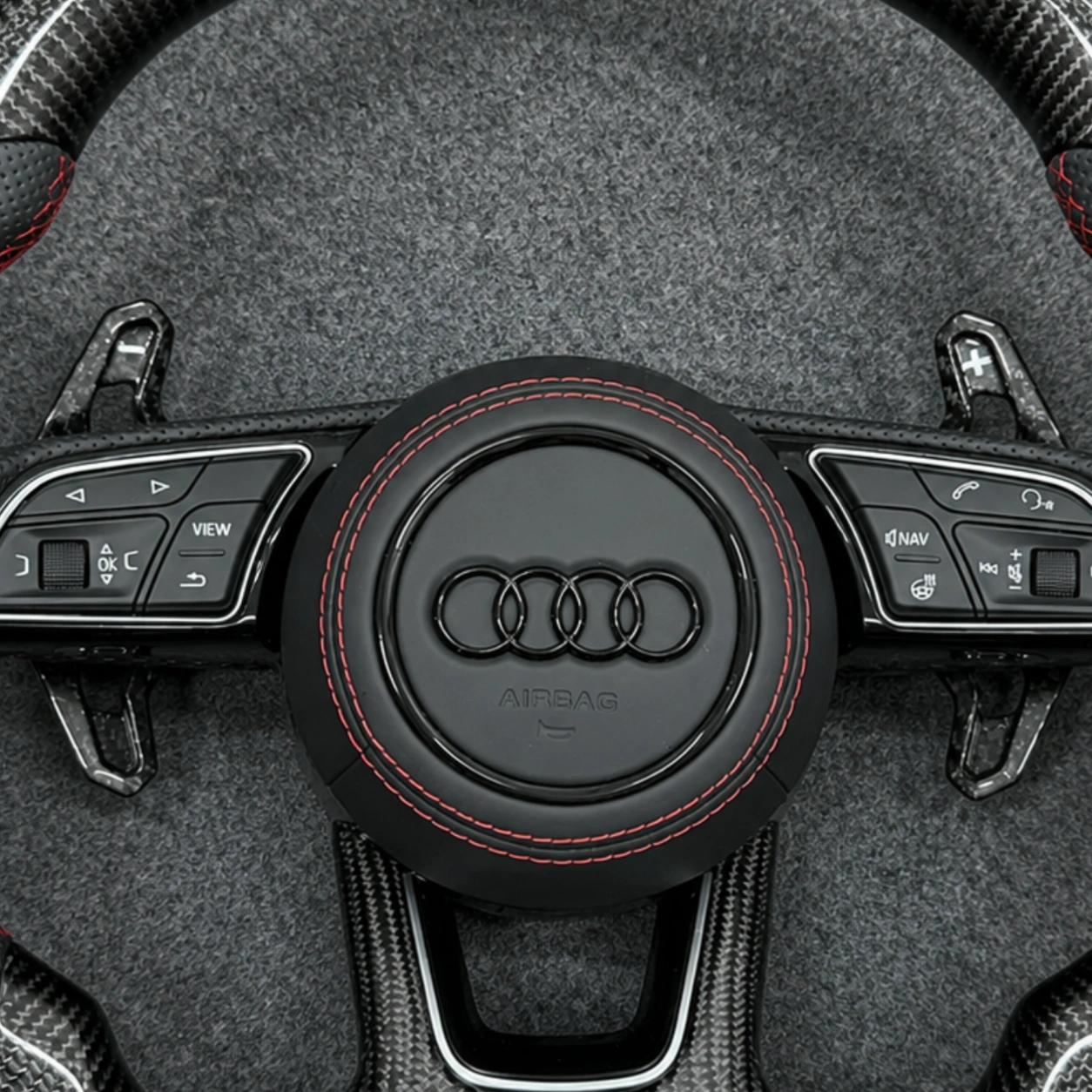 Forged Carbon Shift Paddles Multifunction Buttons For Audi A4 A5 JIONX