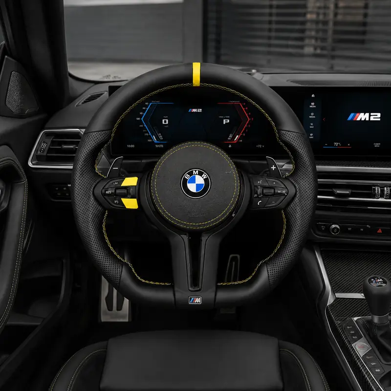 Custom Nappa Leather Steering Wheel for BMW 2 Series F22 F23 And M2 F87 2014–2021 -JIONX