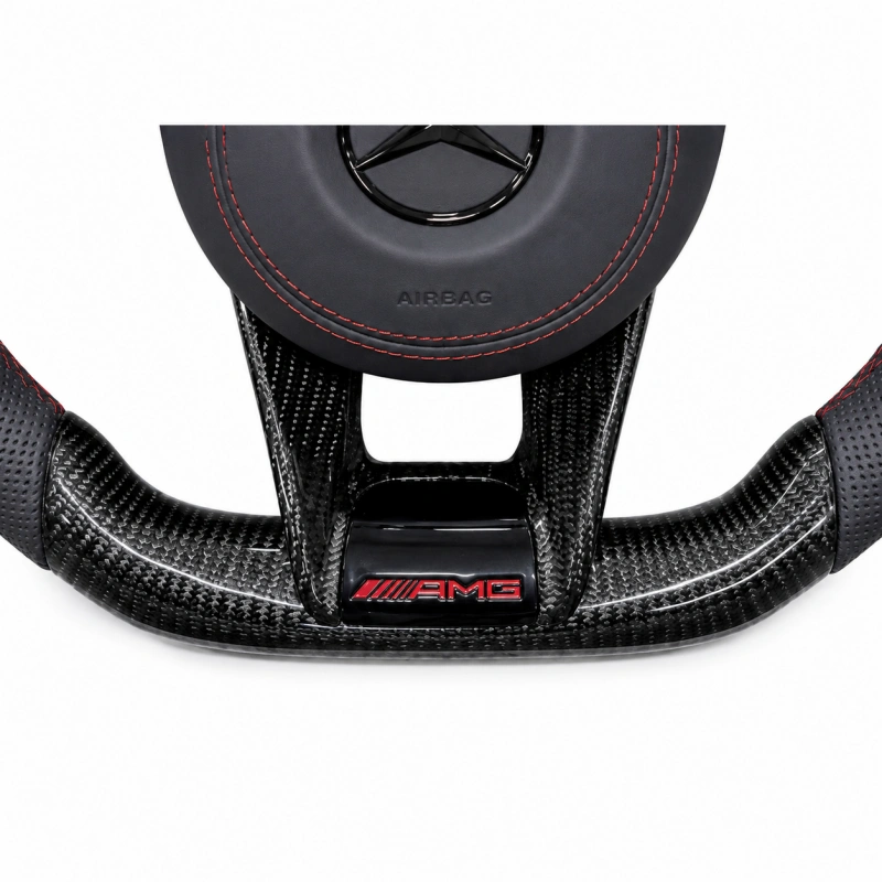 Nappa Leather And Carbon Fiber Steering Wheel for Mercedes AMG A C E GLA GLC GLE GLS CLA And CLS Series Models