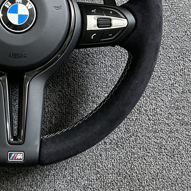 Bestselling M-Sport Full Leather Car Steering Wheel for BMW X1 X2 X3 F30 F10 F21 F22 F15 F16 F45 F32 E70 E90 Model Plug and Play