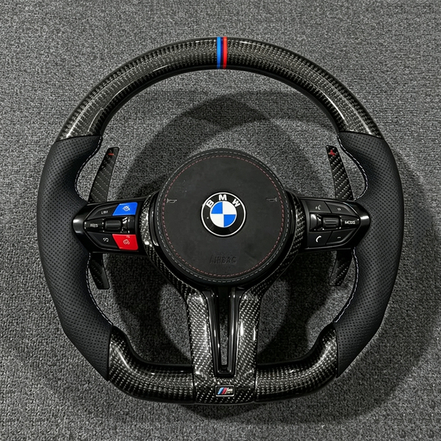 Carbon Fiber Steering Wheel for BMW 3 5-Series F10 F15 F16 F20 F25 F26 F30 F31 F32 F35 F34 F36 F80 F82 F87 M3 M4 M5 M6 F46