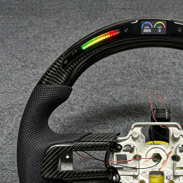 Car Interior Accessories Custom Forged Carbon Fiber Sports Steering Wheel Ford Mustang GT GT500 Shelby GT350 EcoBoost Mach 1