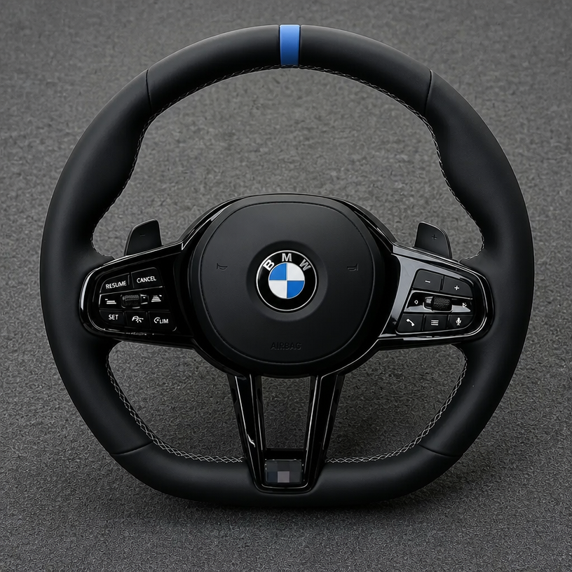 Custom Nappa Leather Steering Wheel with M Buttons for BMW 7 Series G11 G12 2016–2022 -JIONX