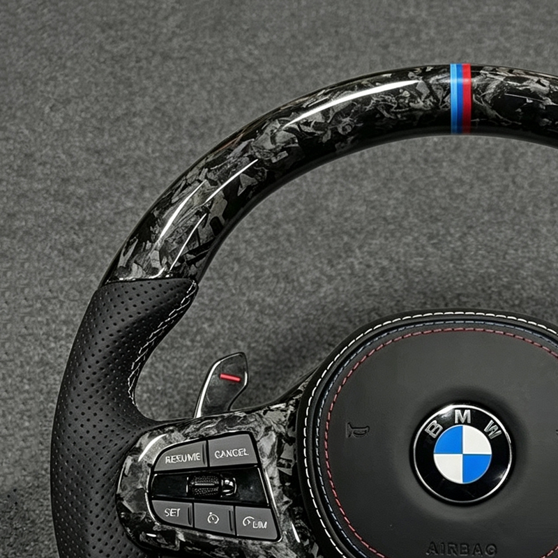 For BMW G20 G22 G23 G26 G29 G42 M240i M340i G30 G32 G01 G02 G05 G06 G07 G14 G15 G11 G60 U11 Matte Carbon Fiber Steering Wheel