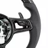 Custom genuine leather and carbon fiber steering wheel with LED indicators suitable for Porsche Macan Cayenne Panamera 911 and other models