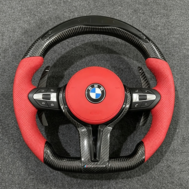 Steering Wheel Modification Suitable for BMW F30 F10 F31 F20 F25 F22 F36 F33 F32 Carbon Fiber Material Customizable Color