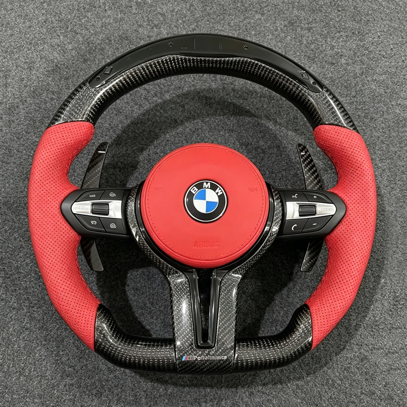 Steering Wheel Modification Suitable for BMW F30 F10 F31 F20 F25 F22 F36 F33 F32 Carbon Fiber Material Customizable Color