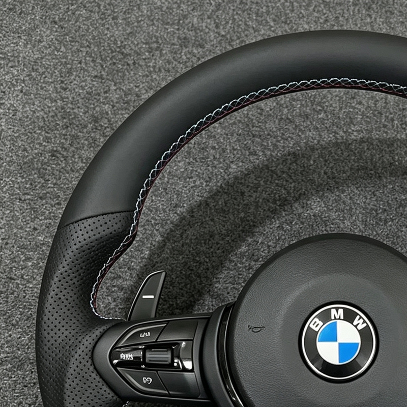 M Style LED Carbon Fiber Half Leather Steering Wheel for BMW F10 F15 F16 F20 F30 F31 F34 F36 M3 F80 M4 F82 X5 E70 E72 M2 M3