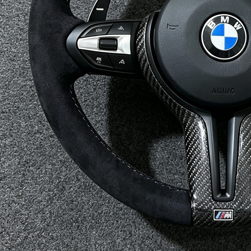For BMW Full Leather Steering Wheel BMW F30 F10 F15 F36 F20 F22 F25 F32 M3 M5 E70 Sport Custom Steering Wheel Paddle Shift