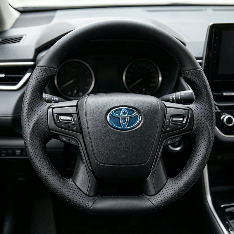 LC300 Car Steering Wheel for 2022 Toyota Land Cruiser 300 Steering Wheel Peach Wood Steering Wheel with Heating