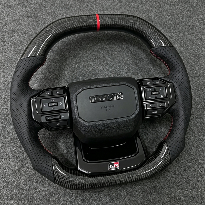 For Toyota Land Cruiser LC79 LC76 LC70 LC300 Sports Steering Wheel in Carbon Fibre with Design Color Steering Wheel