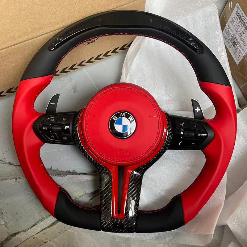 Personalized Forged Carbon Fiber Steering Wheel for Alcantara Grip Design for BMW Series M3 M4 M5 F21 F22 F31 F32 F11 F06