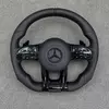 Plug and Play Black Leather Steering Wheel for Mercedes Benz AMG W205 W204 W212 W213 W222 C63S G63 GLC GLE GLA GLS