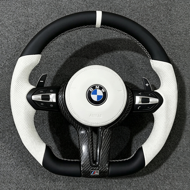Steering Wheel for BMW Flat Bottom F01 F06 F10 F11 F12 F20 F21 F22 F25 F26 F30 F31 F32 F33 F34 F36 M3 F80 M4 F82 M5 F90