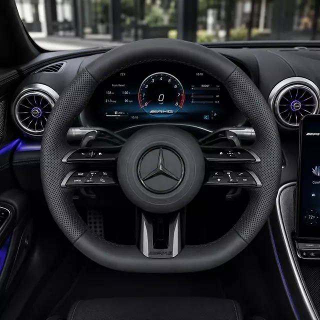 AMG GT Multifunction Leather Steering Wheel for W177 W205 W214 W257