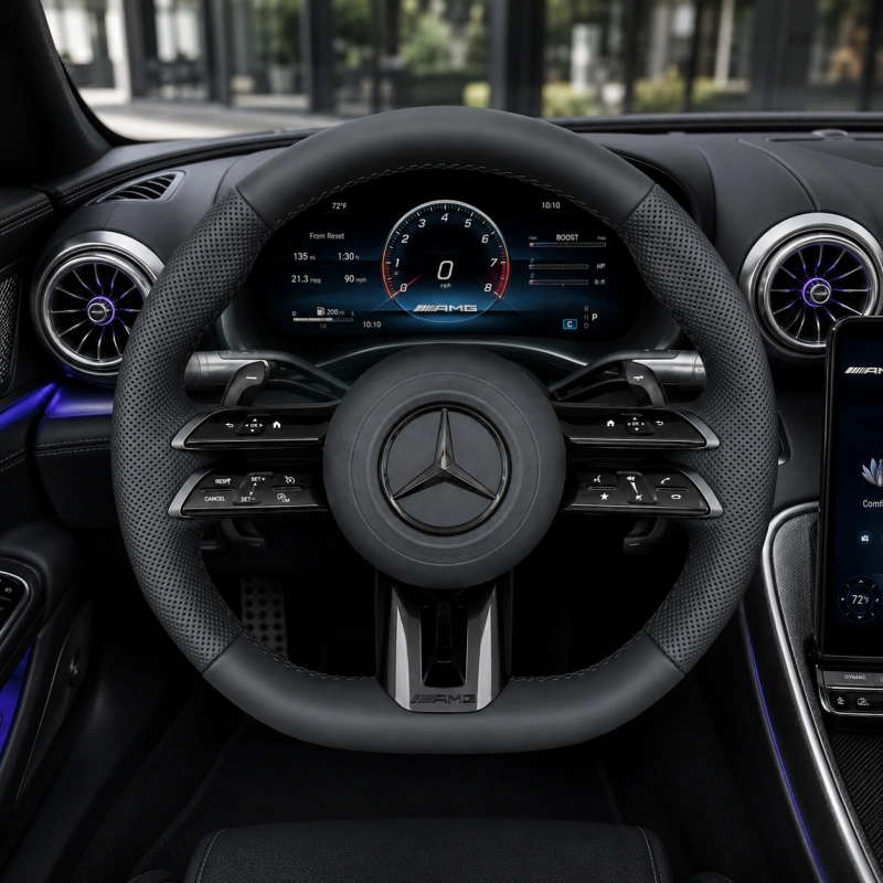 AMG GT Multifunction Leather Steering Wheel for W177 W205 W214 W257