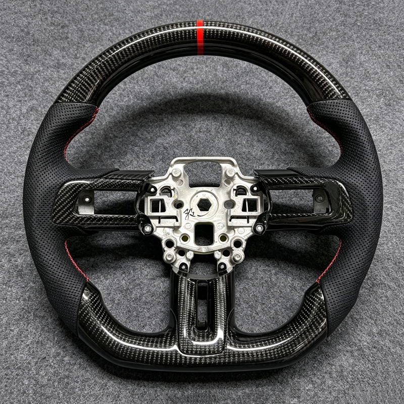For Ford Mustang 2012-2014 Carbon Fiber Steering Wheel Custom Auto Interior Parts