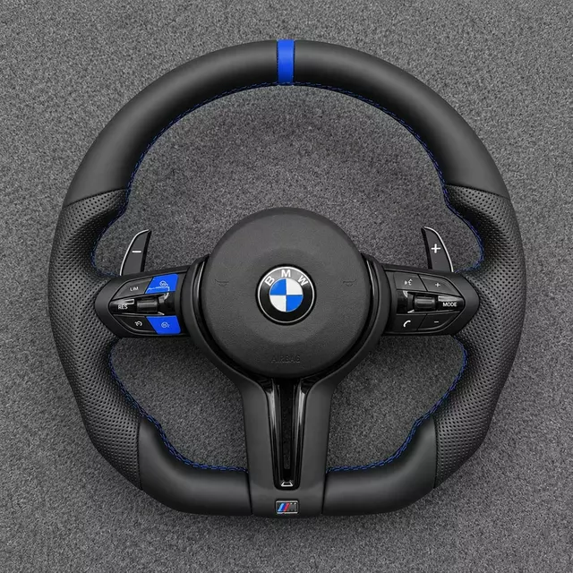 BMW X5 F15 X5 M F85 custom leather steering wheel by JIONX