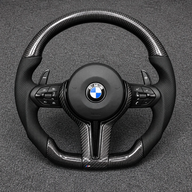 Custom Real Carbon Fiber Steering Wheel for BMW X5 F15 2013-2018 / X5 M F85 2015-2018 | JIONX