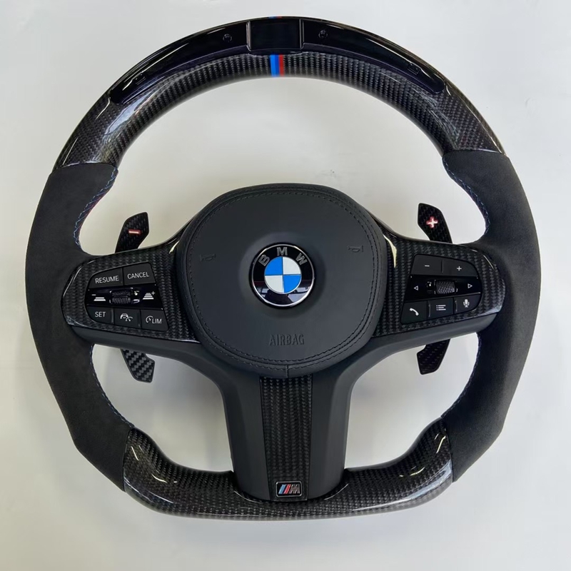Customize Color LED Orange Steering Wheel for Bmw G20 G30 X3 X4 X5 X6 G06 2013 2014 2015 New Carbon Fiber Wheel