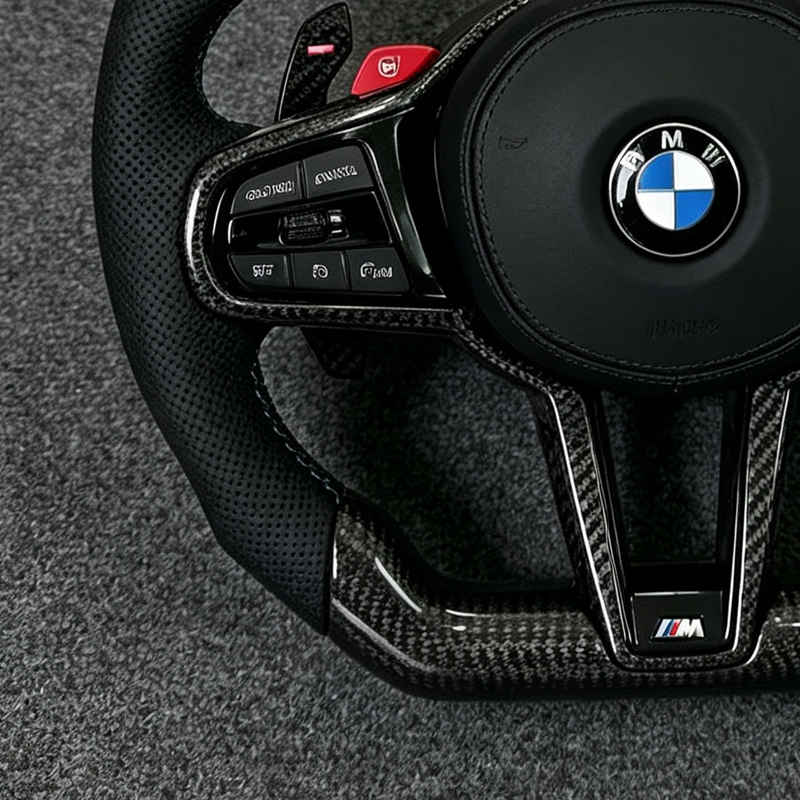 Carbon Fiber Car Steering Wheel for BMW Leather G20 G21 G28 G11 G12 G01 G05 G30 G22 G23 G26 X3 X4 X5 3 Series 5 Series