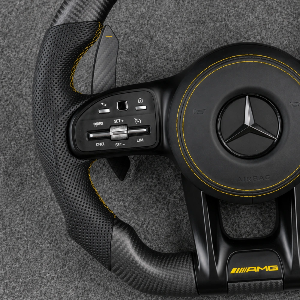 For Mercedes Benz AMG Steering Wheel CLA GLC GLB GLS GLE W118 W204 W205 W212 W213 W221 W222 E63 E63S E63 S63 C63 CLS63 G63