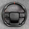Customized GR Sport Leather Carbon Steering Wheel for Toyota Hilux Revo N70 N80 Tacoma Tundra Fortuner 2015-2022 LC300 LC200