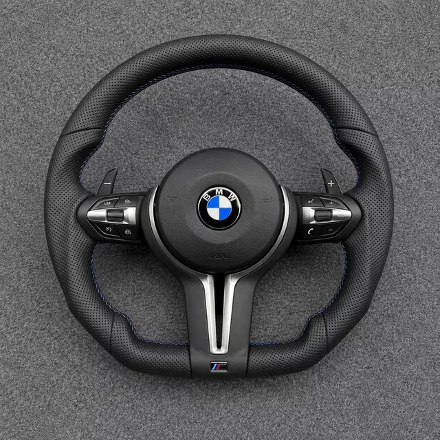 BMW X3 F25 custom leather steering wheel by JIONX