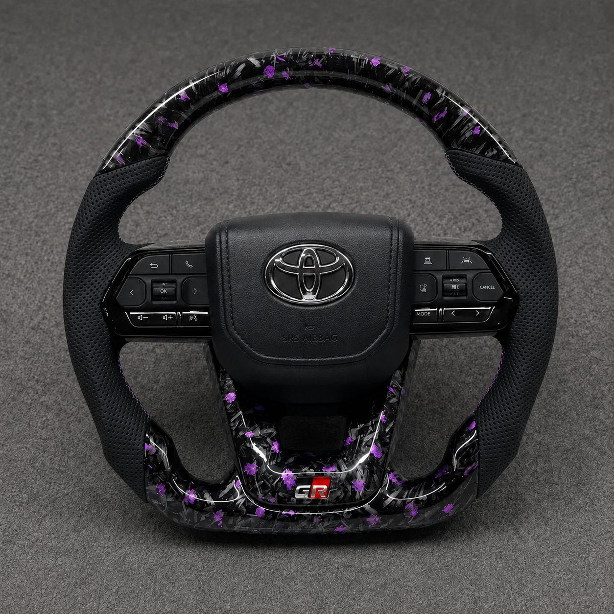 For Toyota Series 2015–2026 Nappa Leather Custom Real Forged Carbon Fiber LED Steering Wheel -JIONX