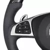Custom carbon fiber and Nappa leather three-spoke steering wheel for Mercedes-AMG