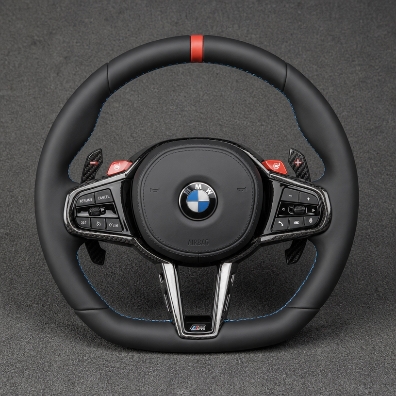Custom Perforated Nappa Leather Real Carbon Fiber LED Steering Wheel for BMW Z4 G29 2019–2026 -JIONX