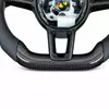 Custom genuine leather and carbon fiber steering wheel with LED indicators suitable for Porsche Macan Cayenne Panamera 911 and other models