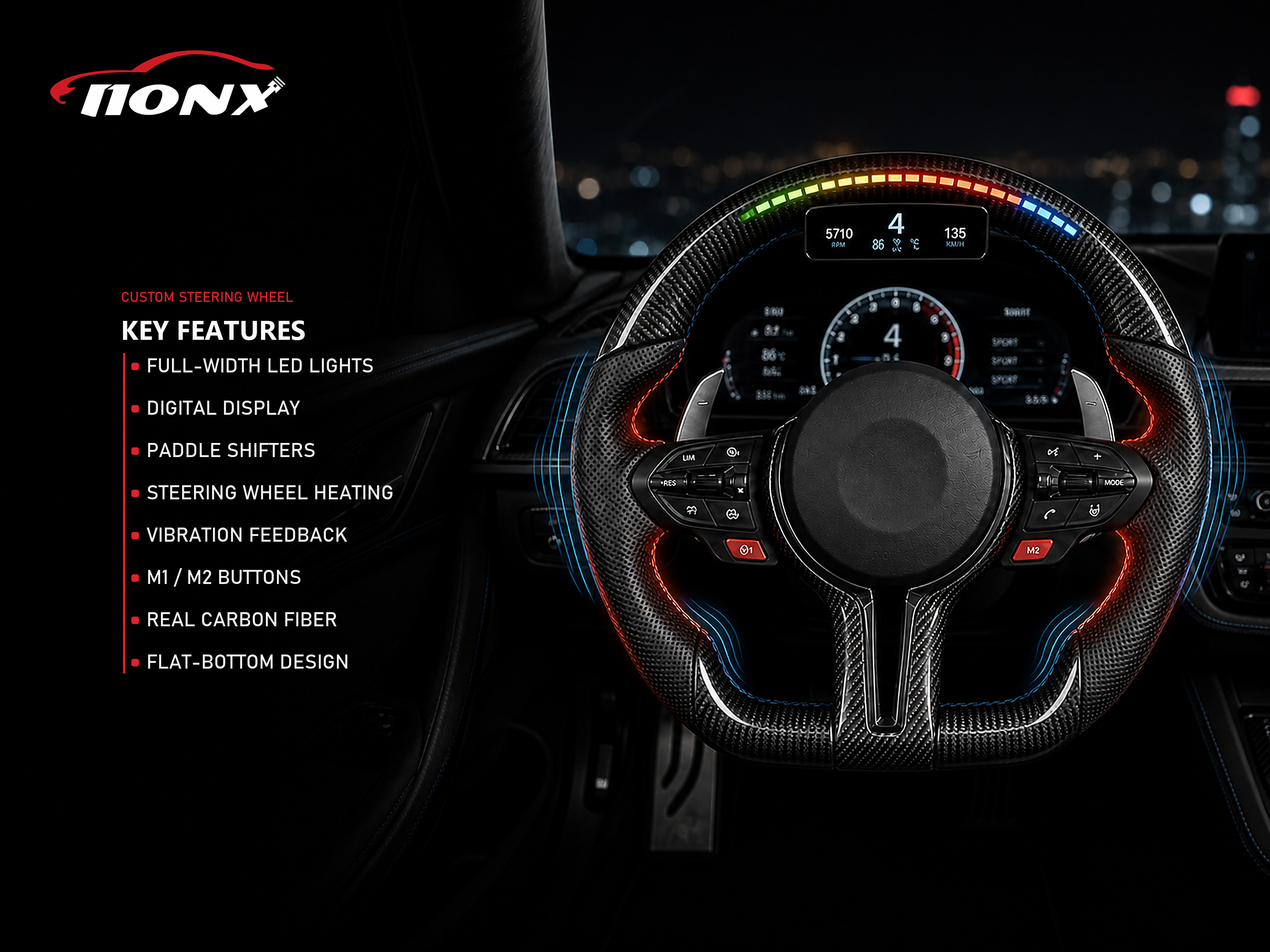 Custom Steering Wheel Features Explained | JIONX Guide