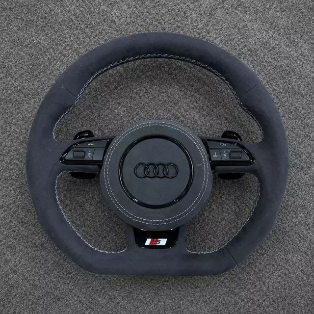 JIONX custom high quality suede performance steering wheel fit Audi A3 A4 A5 A6 A7 S RS Q R8